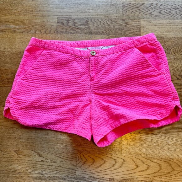 Lilly Pulitzer Pink Textured Shorts Size 4 - Picture 1 of 13